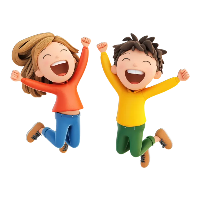 Illustration of a happy kid
